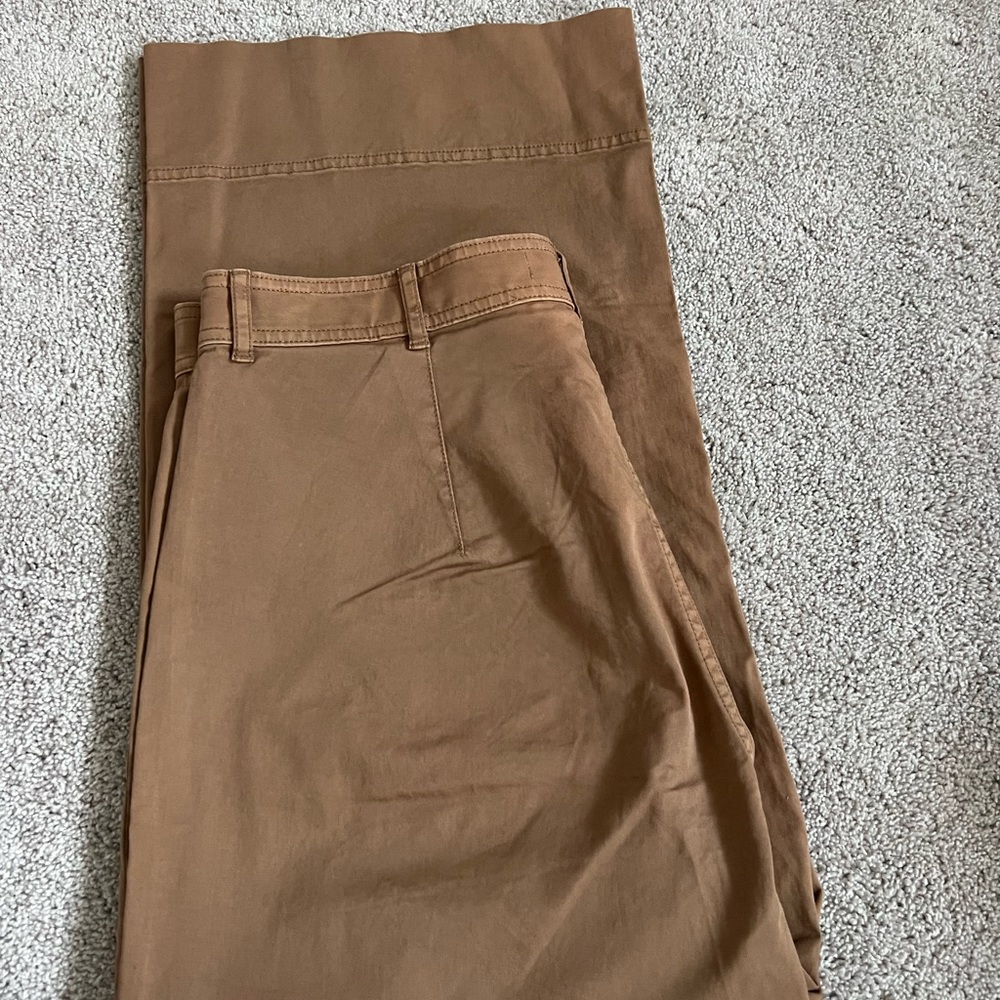 Everlane tan wide leg pants size 12